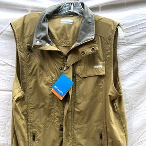 Khaki Columbia NWT / Outdoor Hiking Vest / Sz Lg